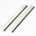 10pcs 2.54mm 1X40P L7.5/11.4-40mm Long Single Row Straight Stackable Wire Jumper Brass Goldplated PCB Connector Male Pin Header