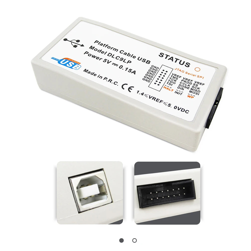 Xilinx Platform USB Download Cable Jtag Programmer FPGA CPLD C-Mod XC2C64A M102 LVTTL LVCMOS 3.3V 2.5V 1.8V 1.5V JTAG SPI IMPACT