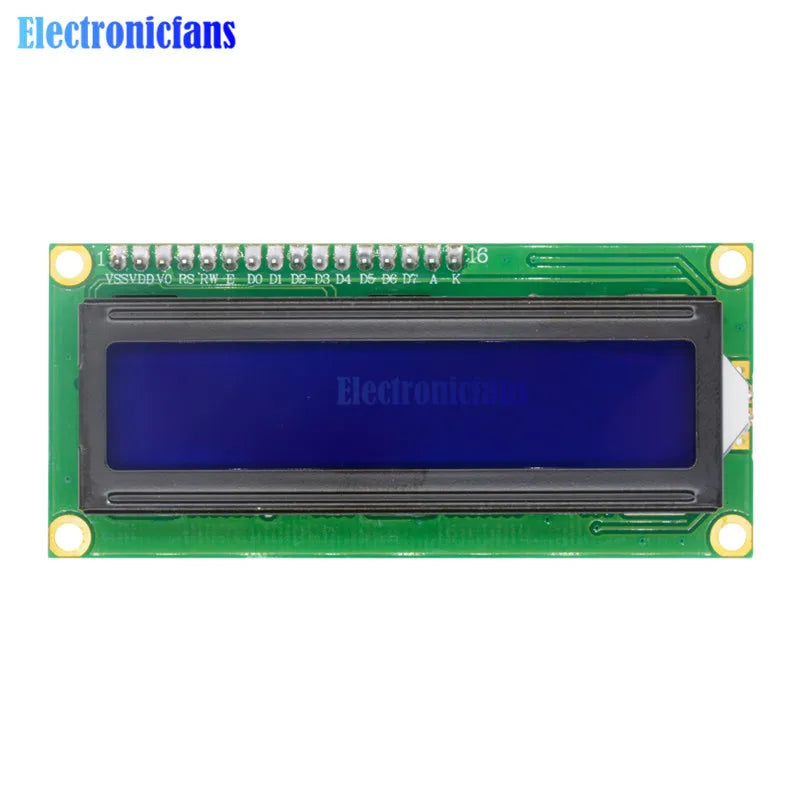 Blue Display IIC/I2C/TWI/SPI Serial Interface 1602 16X2 Character LCD Backlight Module LCD-1602 5V For Arduino
