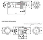 GX12 GX16 Aviation Connector 2 3 4 5 6 7 8 9 10 Pin Connector Male Female Butting Wire Cable Circular Aviation Socket Plug