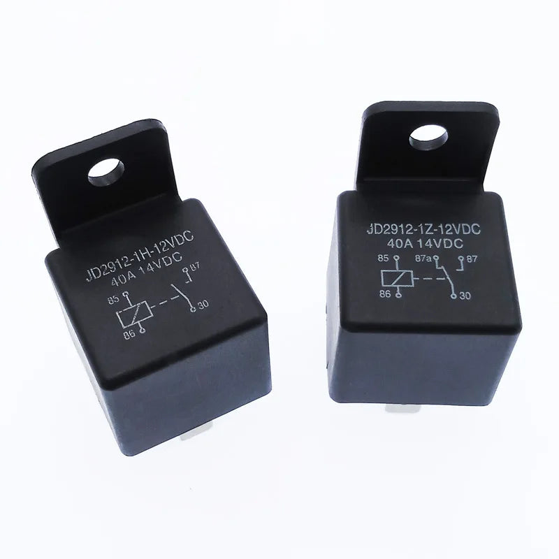 JD2912 4 Pin 5 Pin 40A DC 12V 24V 36V 48V Auto Car Relay with Mounting Hole Coil Power 1.8W Automobile Control Device with Line