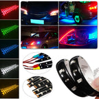 2 PCS LED Strip SMD3528 Waterproof Flexible 30CM Red Green Blue White Warm White Super Bright Car Styling Decor Stickers Lamp