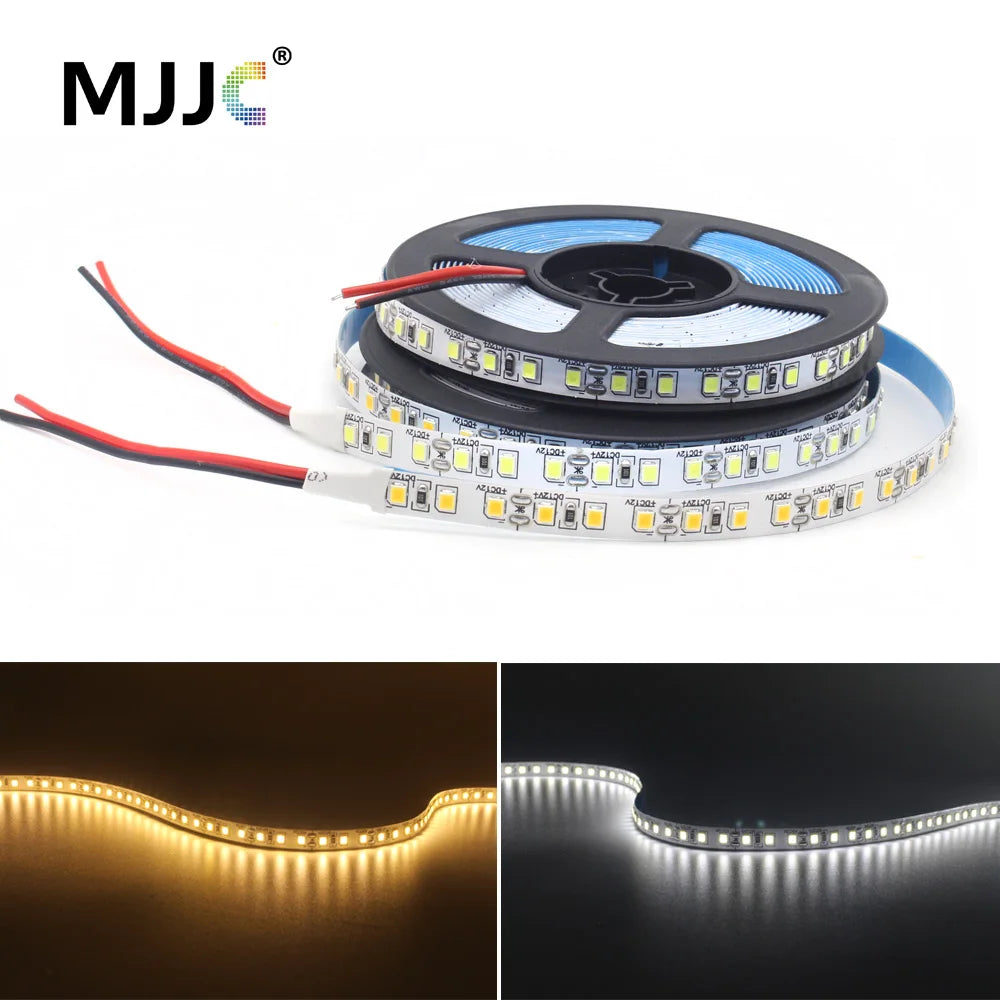 12V LED Strip 1M-5M 600 SMD 2835 6000K 3000K Warm White Stripe Flex Tape Light 120LEDs M 8mm PCB Non Waterproof Ledstrip Lamp