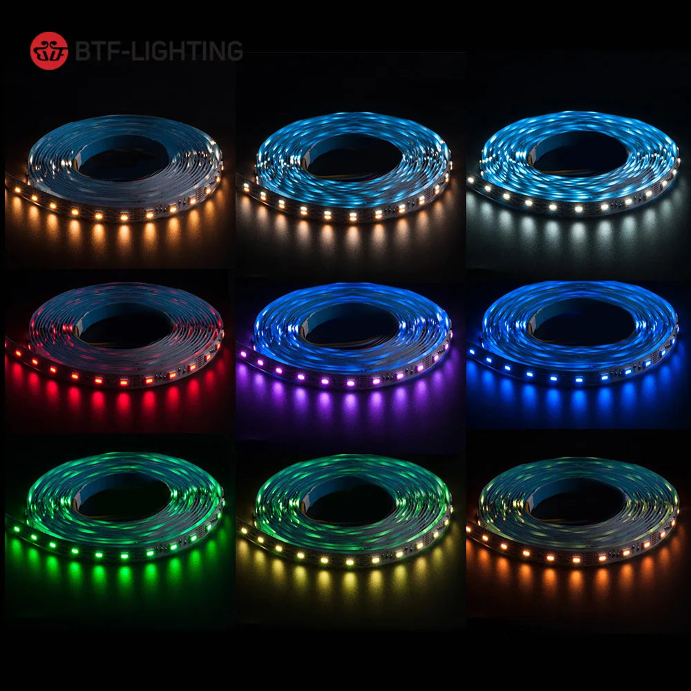 5m 12V 24V 5050 RGBCCT 5 in 1 LED Lights RGB WW CW 2700 - 6500K Strip Light RGBW RGBWW RGBCW 6pin Ribbon 30 60 LEDs/m IP30 65 67