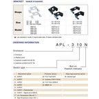 APL-210N IP67 2SPDT Enclosure Mechanical Micro Limit Switch Valve Position Indicator 125V/5A 250V/3A for Pneumatic Actuator