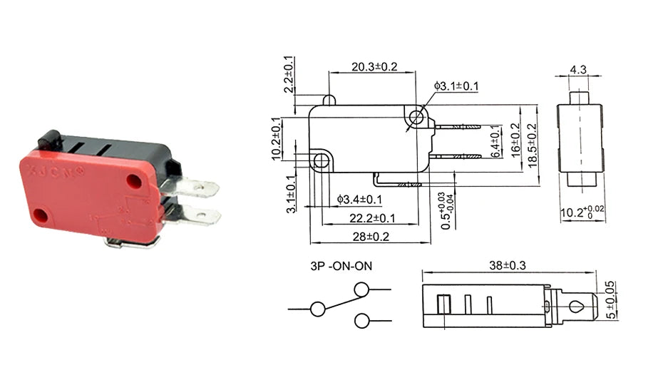 YIDI 16A 250VAC SPDT Momentary Travel Limit Micro Switch 1NO1NC 3pin Lever Roller V-15 V-151 V-152 V-153 V-154 V-155 Microswitch