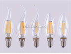 E14 LED Filament C35 Lamp C35L Dimmable Glass Candle Bulb 220V 4W 8W 12W Replace 20W 40W 60W Halogen Light Chandeliers