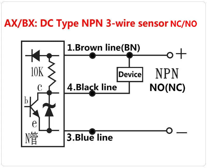 LJC18A3-B-Z/BX Approach Sensor Cylindrical Capacitive Proximity Switch 10mm Detecting distance NPN/PNP NO/NC DC6-36V