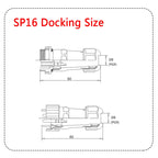 Waterproof Connector SP16 IP68 Cable Connector Plug & Socket Male and Female 2 3 4 5 6 7 8 9 Pin
