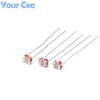 100pcs/10pcs 5MM Photoresistor 5528 Light Sensitive Resistor Dependent LDR GL5528 Photoelectric Detection Photo Photosensitive