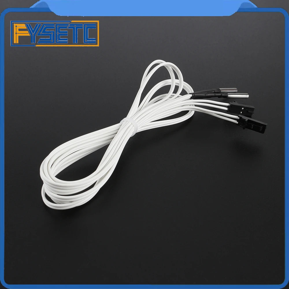2pcs 3D Printer Parts HT-NTC100K Thermistor Temperature Sensor L 1M For 350 Degrees For Prusa i3 MK2S/MK3/MK3S Hotend Extruder