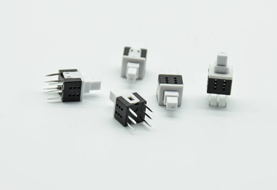 10pcs 5.8*5.8 Self-locking/reset PCB Keyboard Micro Switch Push Tactile Power Self lock On/Off Latching Switch 6pin mini 12V0.1A