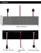 WS2812B RGB LED Panel Screen 8x8 16x16 8x32 256 Pixels Digital Flexible Programmed Individually Addressable Full Color DC5V