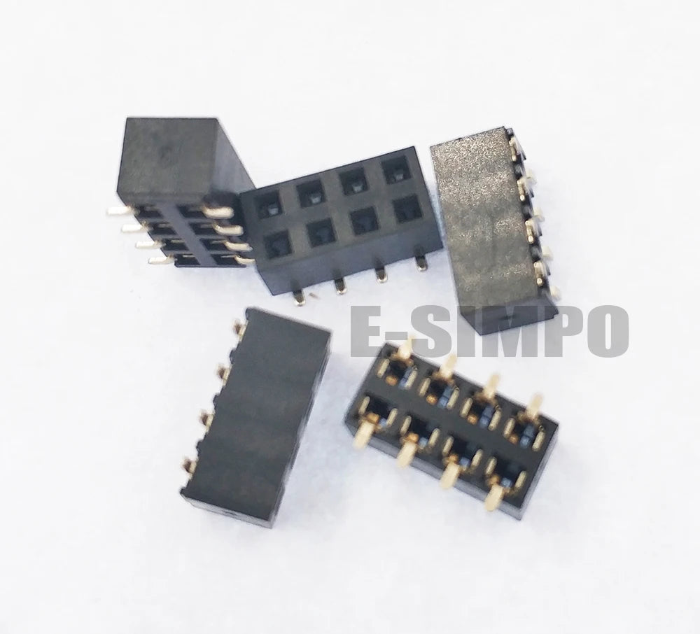 50pcs 2.54mm PH5.0 SMD 2X3/4/5/6/7/8/10/12/20P Plastic Height 5.0 Double Row Goldplated Rohs PCB Female Pin Header Connector