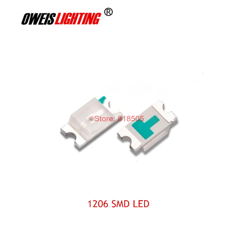 50PCS 1206 850NM (28-30mW) / 940NM (18-20mW) SMD LED 3216 IR 20mA 1.3-1.5v 3.2x1.6mm