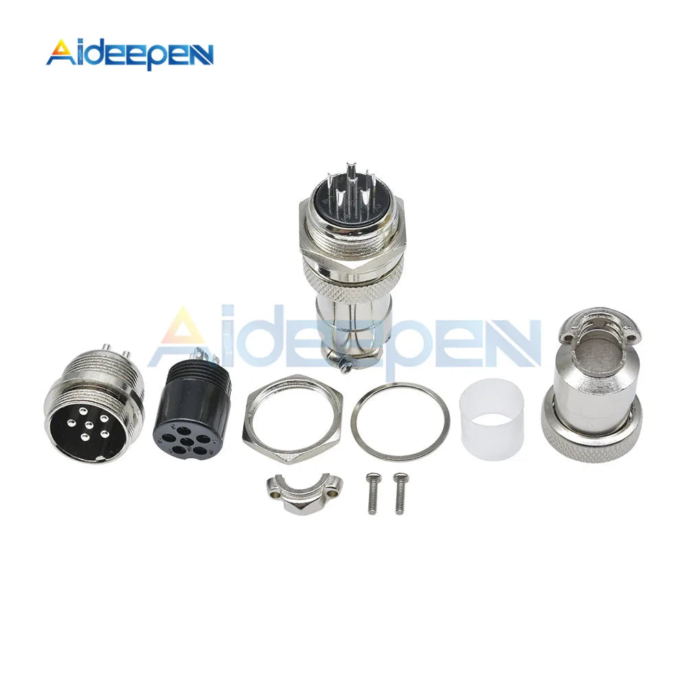 1set GX20 Aviation Connector Male Plug Female Socket Circular Connector 2/3/4/5/6/7/8/9/10/12/14/15 Pin Wire Panel Connector