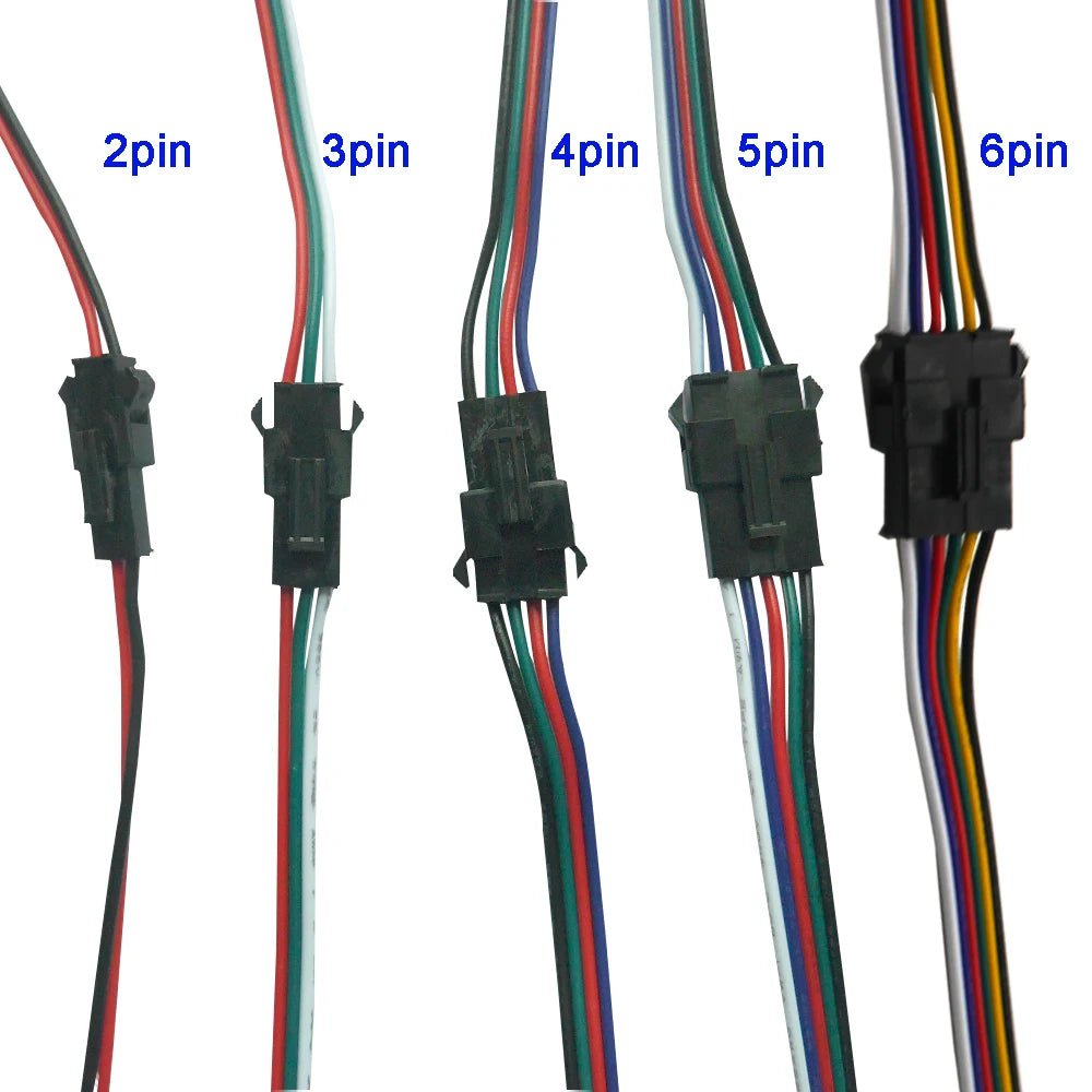 5pair~100pairs 3pin 4pin 5pin 6pin JST LED Connectors,Male And Female Connector for 3528 5050 RGB RGBW RGBWW LED Strip Light