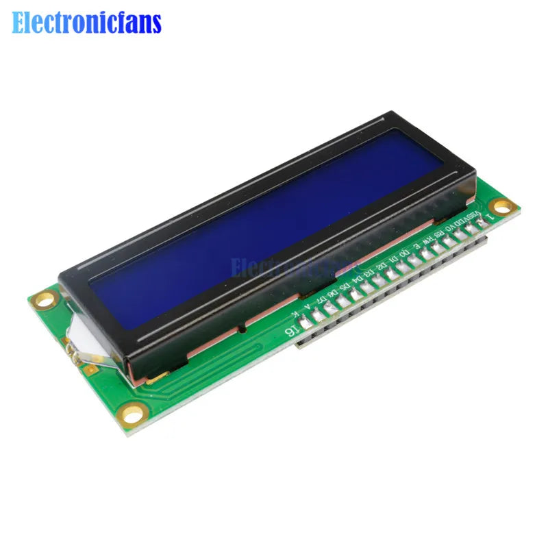 Blue Yellow Backlit LCD Display Module 1602 16x2 Character IIC/I2C/TWI/SPI Serial Interface for Arduino 5V