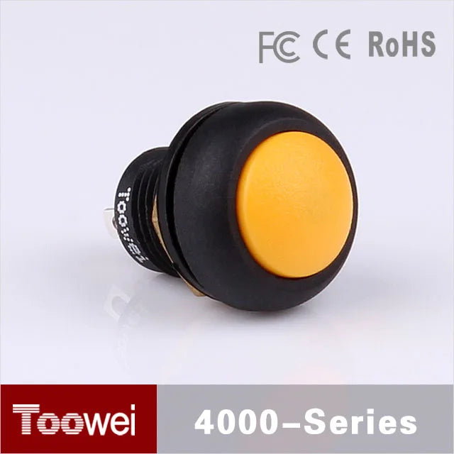 Latching Self-Locking IP67 Waterproof 12mm Electrical Metal Button Switch 12mm