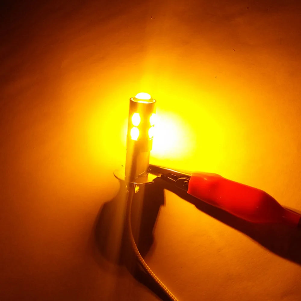 2PCS/Set Car Light H3 LED High Power LED Fog Light Day Running Light Bulb 10SMD 5630 5730 Super Bright LED Auto Bulb