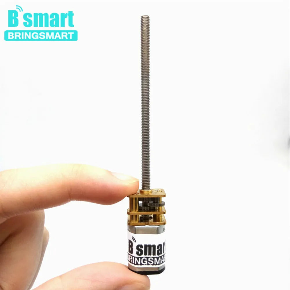 Bringsmart M3 Screw 55mm Threaded Shaft 3V 6V 12V DC Motor Customized 30/100/200/250/300/600rpm Mini Electric Gear Reducer N20