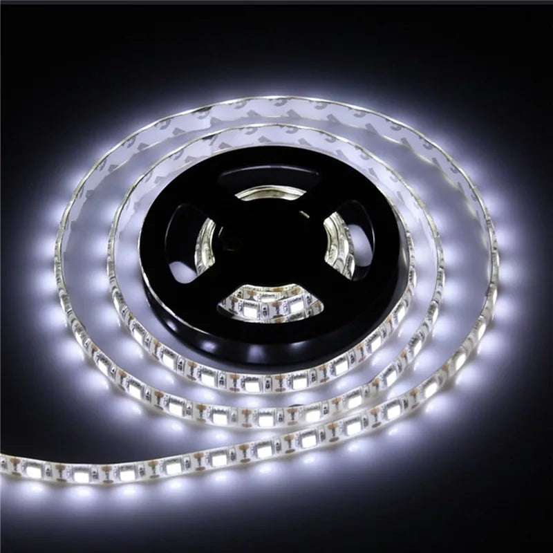 DC 5V 3*AA Battery Powered LED Strip Light IP65 Waterproof 5050 SMD 2M 1M 0.5M LED Tape with Battery Box Cool White/Warm White