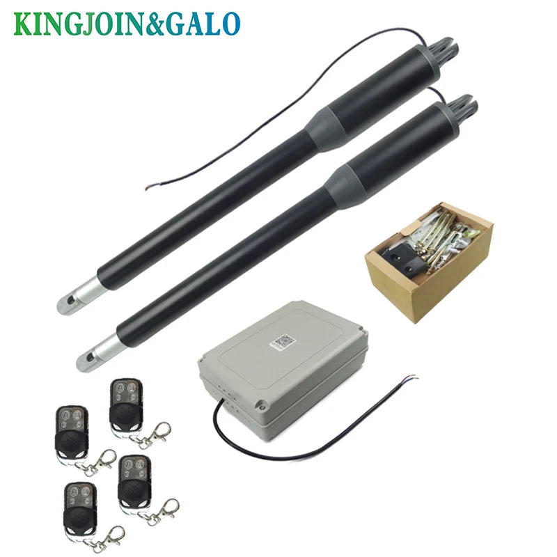 200kg-300kg Swing Gate Linear Actuator Motors Kit with Push Button Photocell Alarm Lamp (GSM Module Keypad Optional)