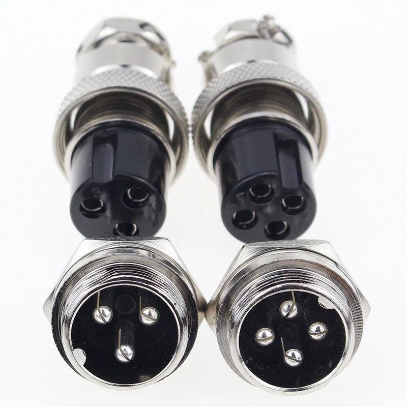 1set GX20 2/3/4/5/6/7/8/9/10/12/14/15 Pin Male + Female 20mm Circular Wire Panel Aviation Connector Socket Plug with Cap Lid