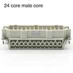 HDC-HE Heavy Duty Connector 4/6/10/16/24 Core Pin  Male Core and Female Core Connector 16A500v Aviation WaterprooPlug  Connector