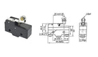 LXW5-11N1 LXW5-11G2 Z-15G Microswitch Limit Travel Switch Small Horizontal Rotary Roller Lever Arm Hinge Screw Terminal
