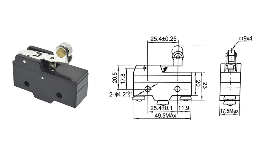 LXW5-11N1 LXW5-11G2 Z-15G Microswitch Limit Travel Switch Small Horizontal Rotary Roller Lever Arm Hinge Screw Terminal