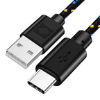 OLAF Nylon Braided USB Type C Cable 1M 2M 3M Data Sync Fast Charging USB C Cable For Samsung S9 S10 Xiaomi mi9 mi8 Huawei Type-c