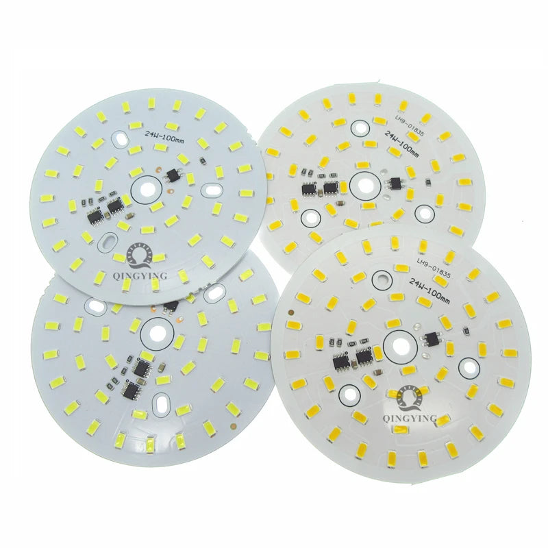 10pcs AC 220V LED PCB SMD5730 3W 5W 7W 10W 12W 15W 18W 24W Integrated IC Driver White/Warm White Light Source for LED Bulb