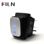 on off on KCD4 IP67 Waterproof Sealed Rocker Switch 3 Way 6 Pins Heavy Duty DPDT Switch Momentary on 30A 250v 12V 220V with Lamp