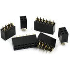 10Pcs 2.54mm Straight Dual 2X2/3/4/5/6/7/8/9/10/11/12/18/20/24/25/30/40P PH8.5mm Double Row Gold Rohs PCB Female Header Socket