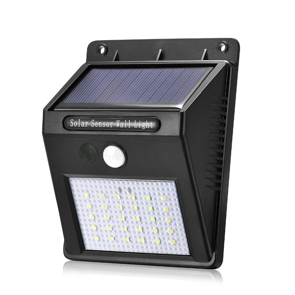Solar Lights Outdoor, Solar Motion Sensor Outdoor Lights with 3 Lighting Modes, IP65 Waterproof Solar Fence Lights