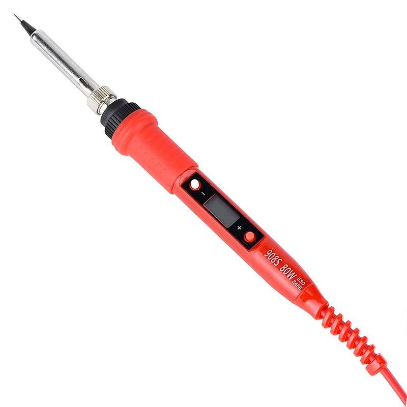 JCD 220V 80W LCD Electric Soldering Iron 908S Adjustable Temperature Soldering Iron with Quality Soldering Iron Tips and Kits