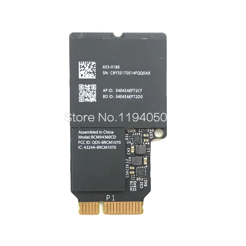 4Antennas 802.11AC Wifi BCM94360CD Wireless Network Card with Bluetooth 4.0 For OS X Yosemite 10.10