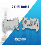 10Pcs PT2.5 DIN Rail Terminal Block Push-in Connector 2.5mm² Cable Screwless Plug Electrical Wire Connect NS35 PT 2.5