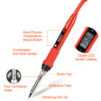 JCD 220V 80W LCD Electric Soldering Iron 908S Adjustable Temperature Soldering Iron with Quality Soldering Iron Tips and Kits