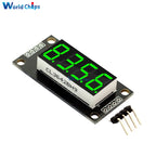 0.36 Inch 0.36" 4-Digit Red/Green/Yellow/Blue/White LED Display Tube Decimal 7 Segments TM1637 Module For Arduino size 30x14mm