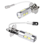 2PCS/Set Car Light H3 LED High Power LED Fog Light Day Running Light Bulb 10SMD 5630 5730 Super Bright LED Auto Bulb