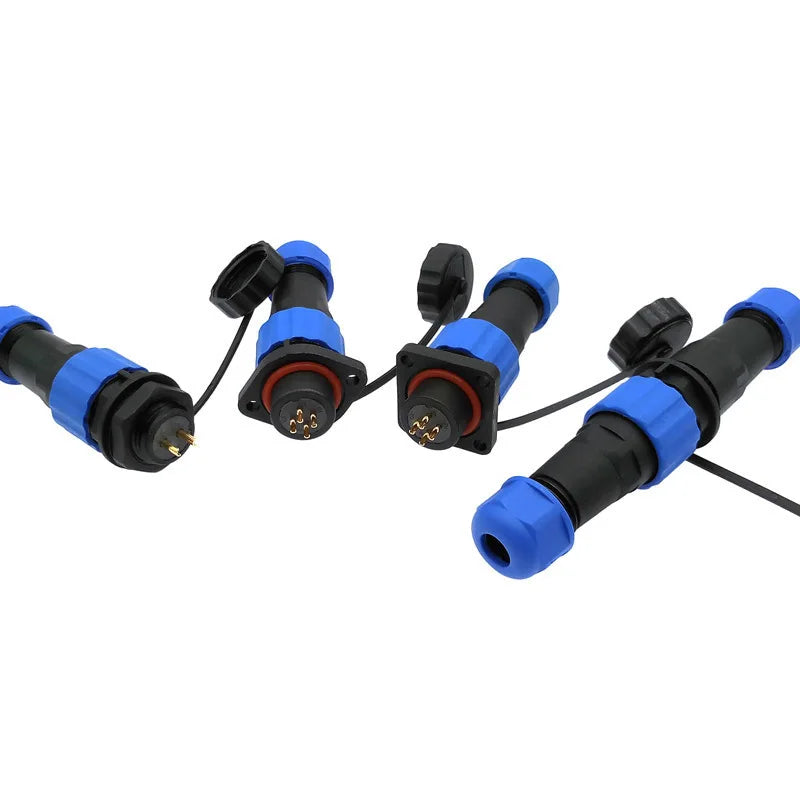 Waterproof Connector SP16 IP68 Cable Connector Plug & Socket Male and Female 2 3 4 5 6 7 8 9 Pin
