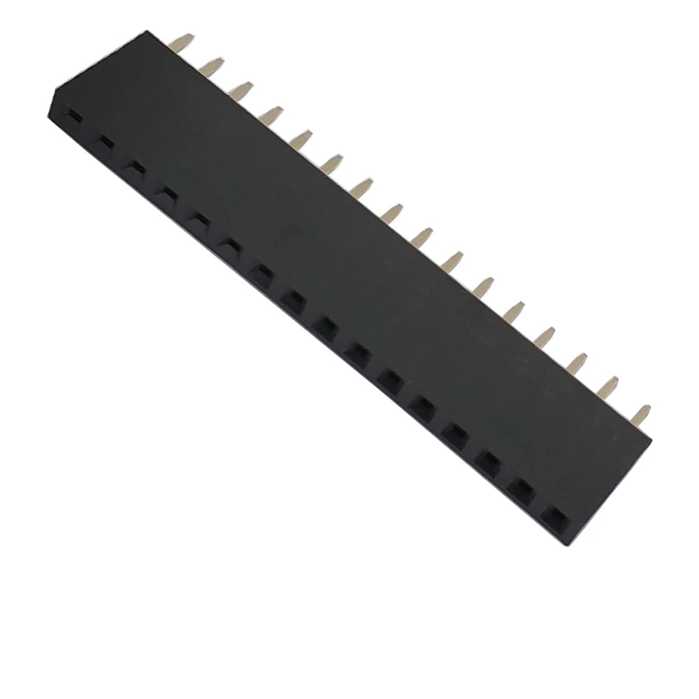 100pcs 2.54mm Single Row Straight 0.1" Reflow Rohs Gold PCB Connector PH8.5 2/3/4/5/6/7/8/9/10/12-40P Female Pin Header Socket