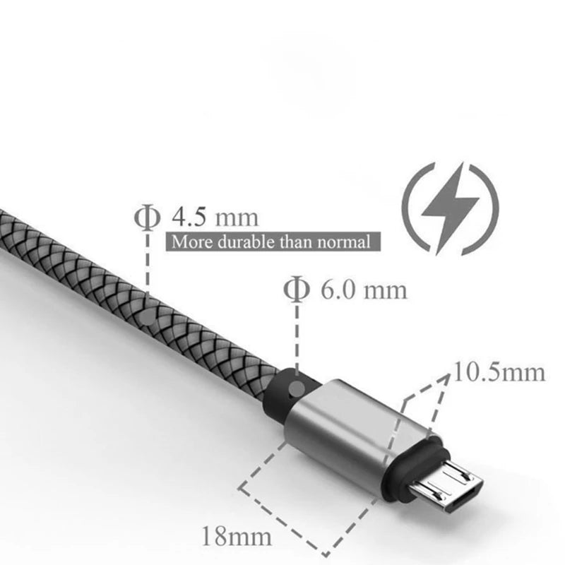 Micro USB fast Charging Cable For Samsung Galaxy A3/A5/A7 2016 J3/J5/J7 2017 S3 S4 S6 S7 Edge Note 5 J2 2M Long Original charger
