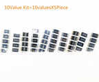 50PCS Alloy resistance kit 2512 SMD Resistor Samples kit 10 kindsX5pcs=50pcs R001 R002 R005 R008 R010 R015 R020 R025 R050 R100