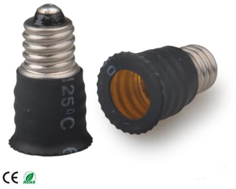 6pcs E10 to E12 Light Socket adapter E10 to E12 Candelabra lamp holder converter,Install E12 Candle Lamp into E10 Socket