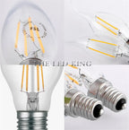 E14 LED Filament C35 Lamp C35L Dimmable Glass Candle Bulb 220V 4W 8W 12W Replace 20W 40W 60W Halogen Light Chandeliers