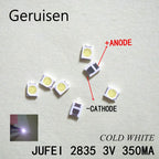 JUFEI LED Backlight 1210 3528 2835 1W 3V 84LM Cool white LCD Backlight for TV TV Application 01.JT.2835BPW1-C 50PCS