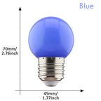 2pcs Colorful Led Light Bulb G45 E27 220V LED Lamp Red Yellow Blue Green Pink Orange White Christmas Wedding Night Light Indoor